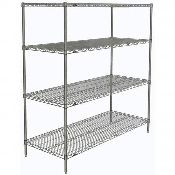 Metro - 2,000 Lb Capacity 4 Shelf Wire Shelving - Starter Unit - Exact Tool & Supply