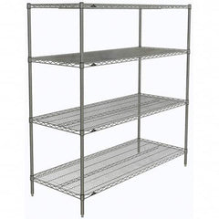 Metro - 2,000 Lb Capacity 4 Shelf Wire Shelving - Starter Unit - Exact Tool & Supply