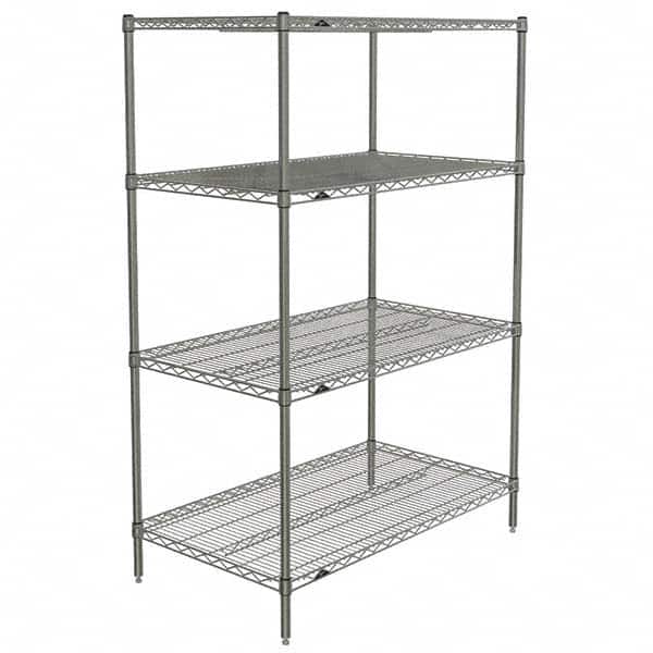 Metro - 2,000 Lb Capacity 4 Shelf Wire Shelving - Starter Unit - Exact Tool & Supply