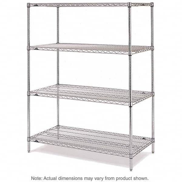 Metro - 2,000 Lb Capacity 4 Shelf Wire Shelving - Starter Unit - Exact Tool & Supply