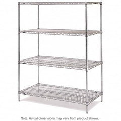 Metro - 2,000 Lb Capacity 4 Shelf Wire Shelving - Starter Unit - Exact Tool & Supply