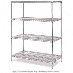 Metro - 2,000 Lb Capacity 4 Shelf Wire Shelving - Starter Unit - Exact Tool & Supply