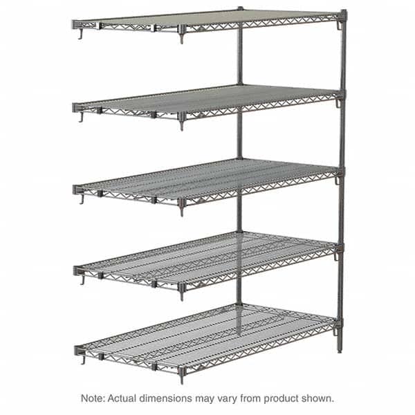 Metro - 2,000 Lb Capacity 5 Shelf Wire Shelving - Add-On Unit - Exact Tool & Supply