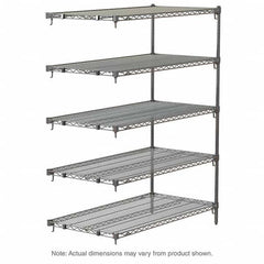 Metro - 2,000 Lb Capacity 5 Shelf Wire Shelving - Add-On Unit - Exact Tool & Supply