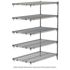 Metro - 2,000 Lb Capacity 5 Shelf Wire Shelving - Add-On Unit - Exact Tool & Supply