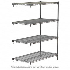 Metro - 2,000 Lb Capacity 4 Shelf Wire Shelving - Add-On Unit - Exact Tool & Supply