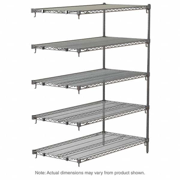 Metro - 2,000 Lb Capacity 5 Shelf Wire Shelving - Add-On Unit - Exact Tool & Supply