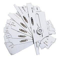 Insize USA LLC - Welding Inspection Gages; Type: Fillet Gage ; Applications: Welding Inspection ; Material: Stainless Steel ; Minimum Measurement: 1/8 (Inch); Maximum Measurement: 1 (Inch) - Exact Tool & Supply