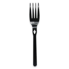 WeGo - Paper & Plastic Cups, Plates, Bowls & Utensils; Breakroom Accessory Type: Fork ; Breakroom Accessory Description: Utensils-Disposable Fork ; Color: Black - Exact Tool & Supply