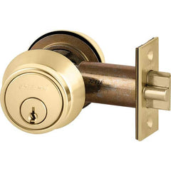 Schlage - Deadbolts Type: Deadlocking Latch Door Thickness Range: 1-1/2-1-3/4 - Exact Tool & Supply
