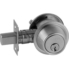 Falcon - Deadbolts Type: Interior Rose Door Thickness Range: 1-5/8-2 - Exact Tool & Supply