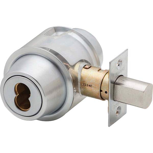 Schlage - Deadbolts Type: Single Cylinder Door Thickness Range: 1-5/8-2 - Exact Tool & Supply