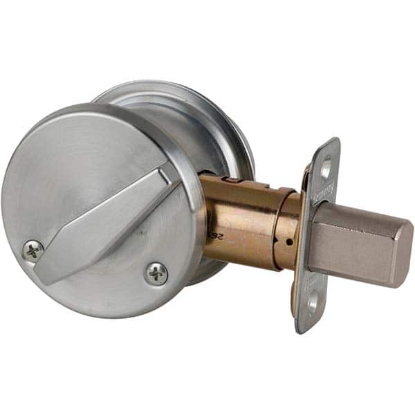 Schlage - Deadbolts Type: Single Cylinder Door Thickness Range: 1-5/8-2 - Exact Tool & Supply
