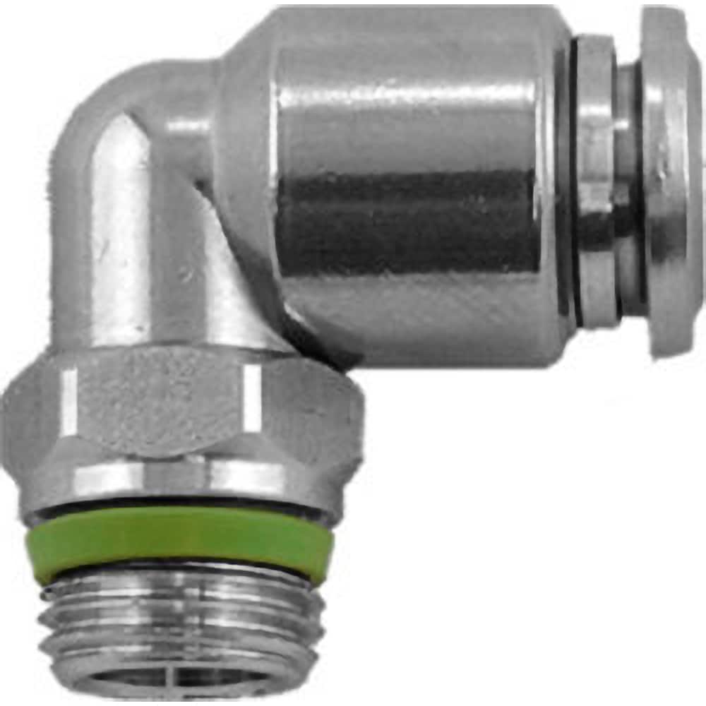 Aignep USA - Metal Push-To-Connect Tube Fittings; Type: Male Elbow Swivel ; Tube Outside Diameter (mm): 12 ; Maximum Working Pressure: 290.000 ; Connection Style: Push to Connect ; Connection Type: Push to Connect ; Material: 316L Stainless Steel - Exact Tool & Supply