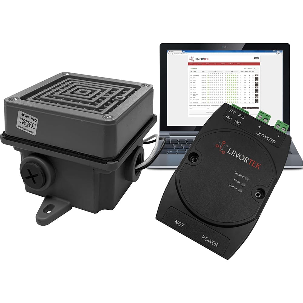 LinorTek - Bells, Horns & Sirens; Type: IP Buzzer ; Explosion Proof: No ; Vibrating: Yes ; Weatherproof: Yes ; Decibels @ Ten Feet (dB): 100.00 ; Voltage: 12 or 24 - Exact Tool & Supply