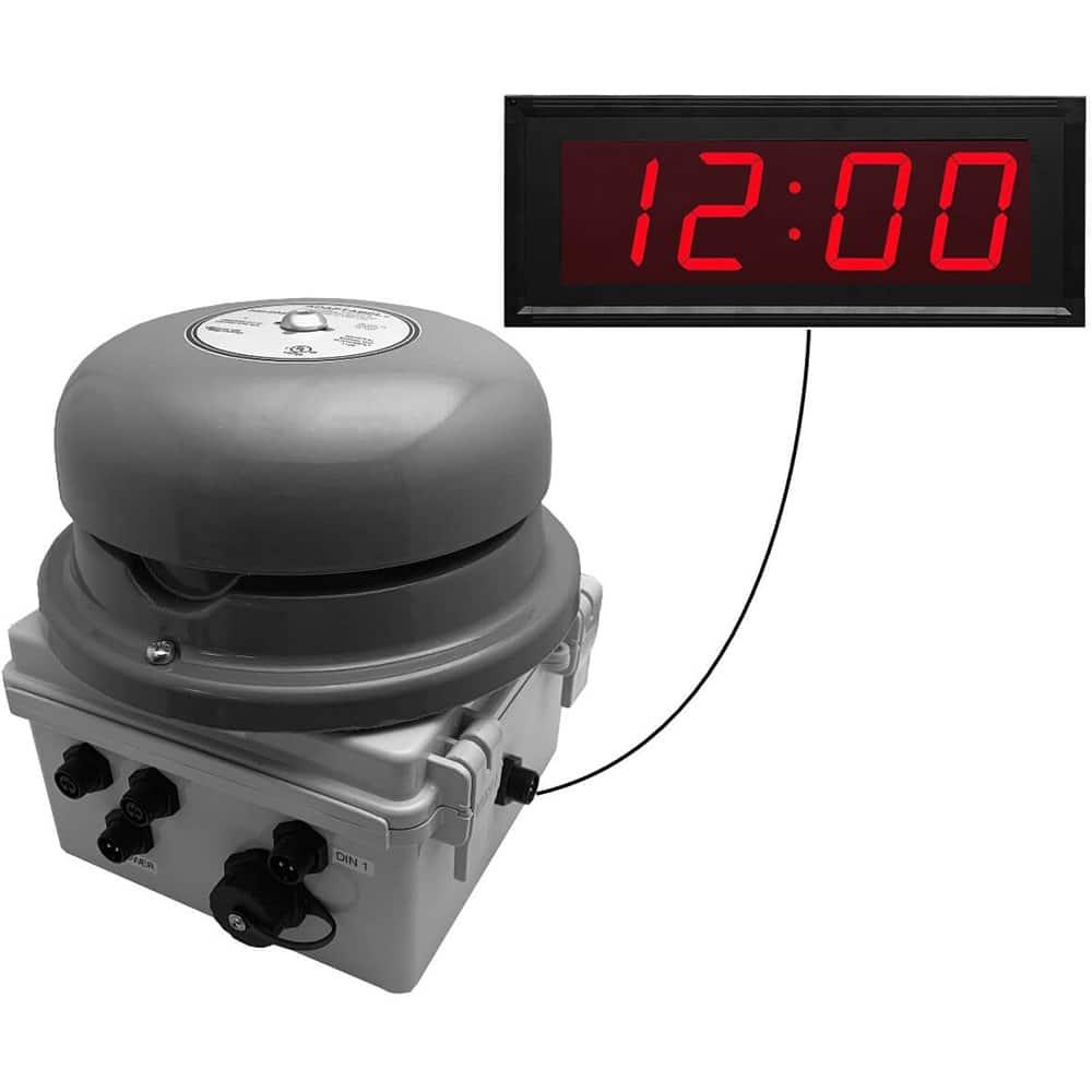 LinorTek - Bells, Horns & Sirens; Type: IP Bell Clock ; Explosion Proof: No ; Vibrating: Yes ; Weatherproof: Yes ; Decibels @ Ten Feet (dB): 92.00 ; Voltage: 24 VAC - Exact Tool & Supply