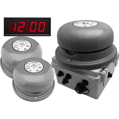 LinorTek - Bells, Horns & Sirens; Type: IP Bell Clock ; Explosion Proof: No ; Vibrating: Yes ; Weatherproof: Yes ; Decibels @ Ten Feet (dB): 92.00 ; Voltage: 24 VAC - Exact Tool & Supply
