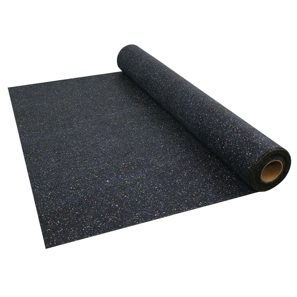 Absorbasound - Rubber & Foam Sheets; Material: Recycled Rubber ; Width (Inch): 48.0000 ; Length (Inch): 900 ; Color: Black - Exact Tool & Supply