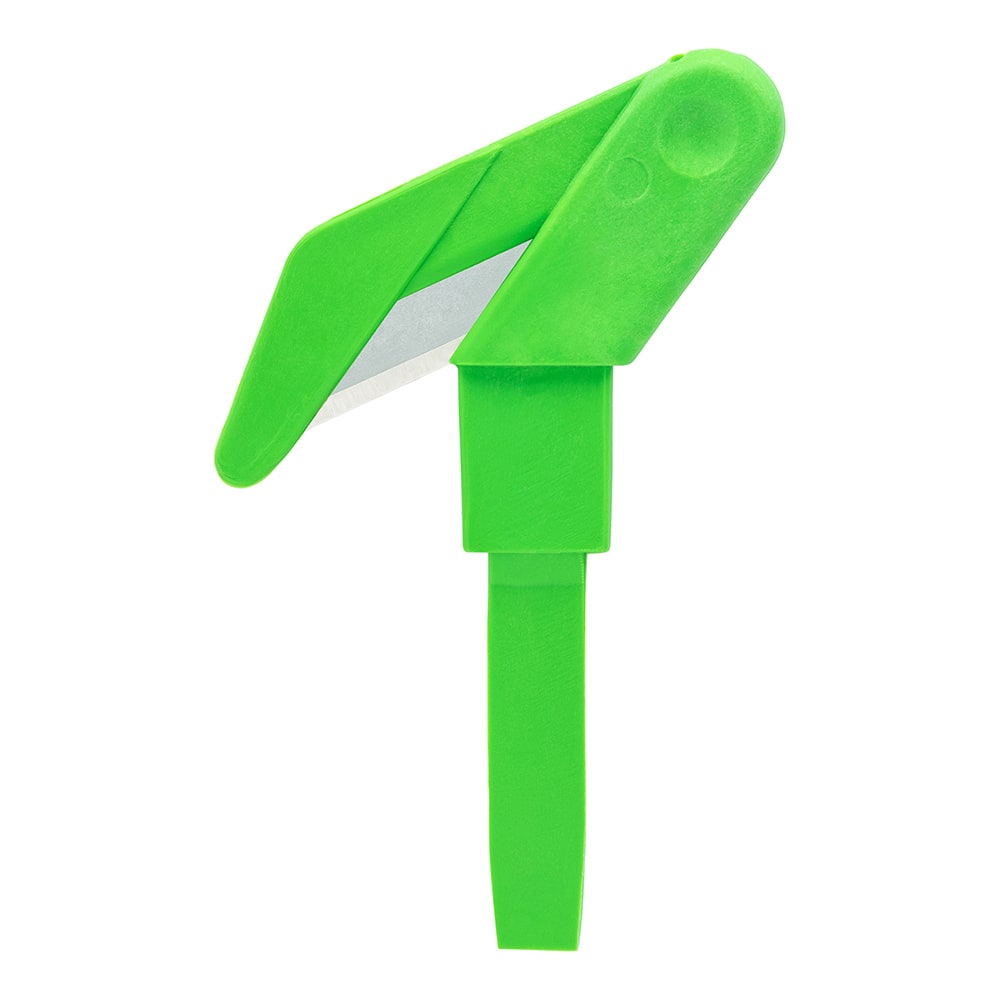 Klever Innovations - Utility Knives, Snap Blades & Box Cutters; Type: Safety Blade ; Blade Type: Concealed ; Number of Blades Included: 1 ; Number of Blades: 1 ; Handle Material: Plastic ; Color: Green - Exact Tool & Supply