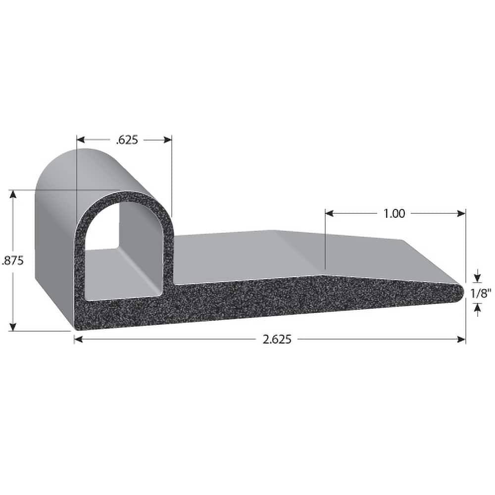 Fairchild Industries - Automotive Replacement Parts; Type: Rubber Seal ; Application: EPDM Sponge rubber seal with HATs Tape - Exact Tool & Supply