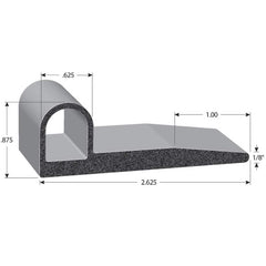 Fairchild Industries - Automotive Replacement Parts; Type: Rubber Seal ; Application: EPDM Sponge rubber seal with HATs Tape - Exact Tool & Supply