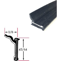 Fairchild Industries - Automotive Replacement Parts; Type: Belt Weatherstrip ; Application: Beltline Without Stainless Steel Bead Rigid Flocked Lining Rubber Covered, 48 In. - Exact Tool & Supply