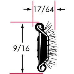 Fairchild Industries - Automotive Replacement Parts; Type: Belt Weatherstrip ; Application: Beltline With Stainless Steel Bead Flexible Pile Lining Rubber Covered; 2 pieces at 48 inches per piece, 48 In. - Exact Tool & Supply