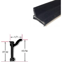 Fairchild Industries - Automotive Replacement Parts; Type: Belt Weatherstrip ; Application: Beltline Without Stainless Steel Bead Rigid Flocked Lining Rubber Covered, 48 In. - Exact Tool & Supply