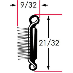 Fairchild Industries - Automotive Replacement Parts; Type: Belt Weatherstrip ; Application: Beltline With Stainless Steel Bead Rigid Polypropylene Pile Lining Rubber Covered, 48 In. - Exact Tool & Supply