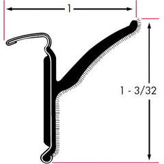 Fairchild Industries - Automotive Replacement Parts; Type: Belt Weatherstrip ; Application: Beltline With Stainless Steel Bead Rigid Flocked Lining Rubber Covered, 48 In. - Exact Tool & Supply