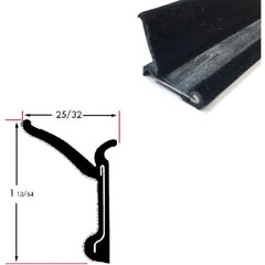 Fairchild Industries - Automotive Replacement Parts; Type: Belt Weatherstrip ; Application: Beltline Without Stainless Steel Bead Rigid Flocked Lining Rubber Covered, 48 In. - Exact Tool & Supply