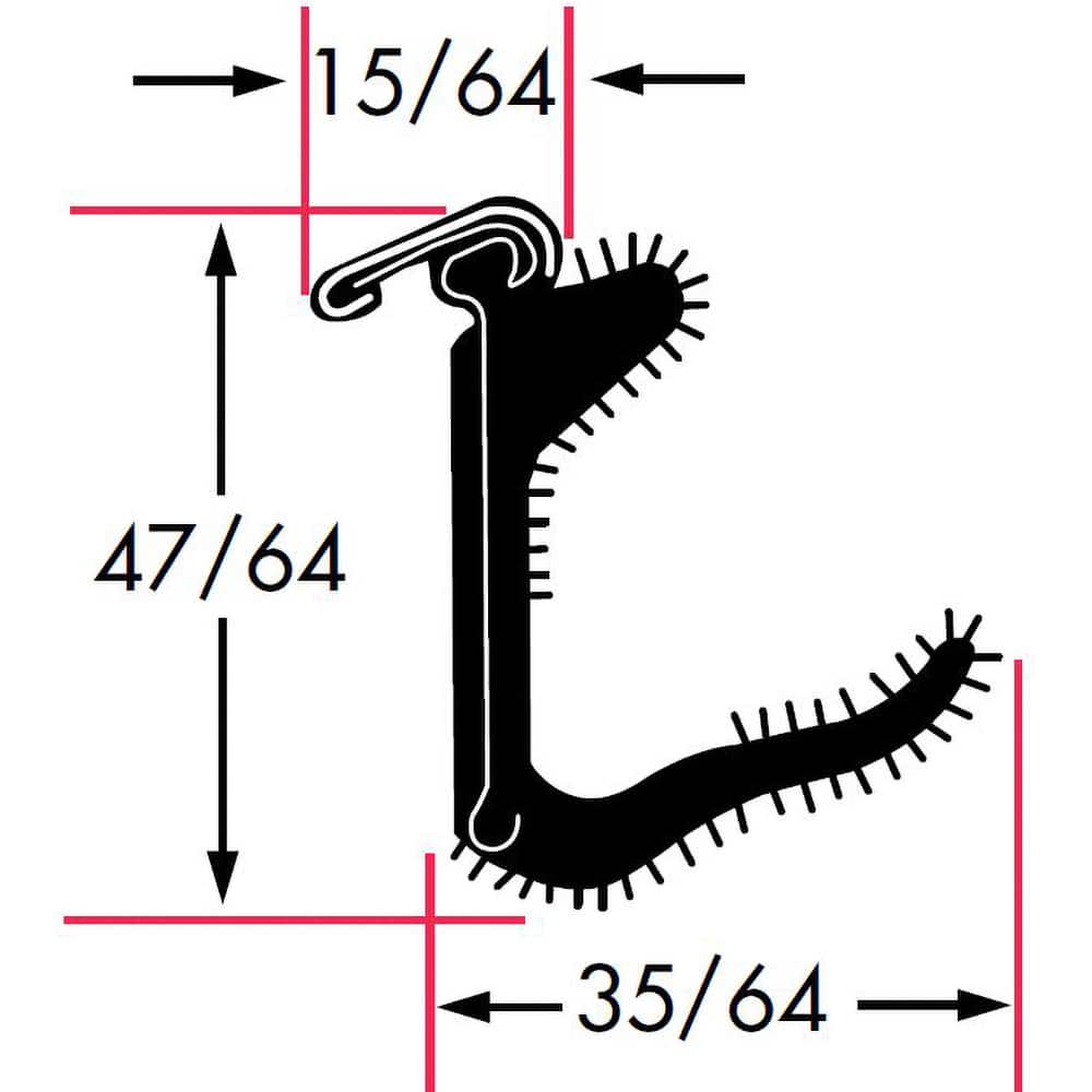Fairchild Industries - Automotive Replacement Parts; Type: Belt Weatherstrip ; Application: Beltline With Stainless Steel Bead Rigid Flocked Lining Rubber Covered, 48 In. - Exact Tool & Supply