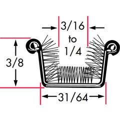 Fairchild Industries - Automotive Replacement Parts; Type: Window Channel ; Application: Stainless Steel Beaded Steel Core Channel with Rigid Polypropylene Pile Lining Uncovered, 36 In. - Exact Tool & Supply