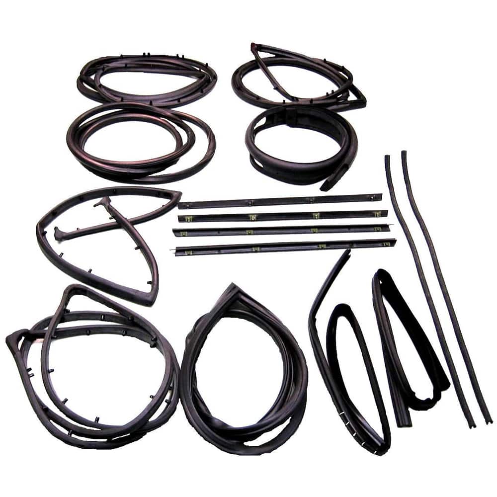 Fairchild Industries - Automotive Replacement Parts; Type: Weatherstrip Kit ; Application: 1968-1983 Jeep Classic Jeep (CJ) Weatherstrip Kit replaces OEM# J5457057; J5454164; J5459645; J5459644; J5453833; 55176223; 55176222; J5457112; J5454184; 5453950; - Exact Tool & Supply