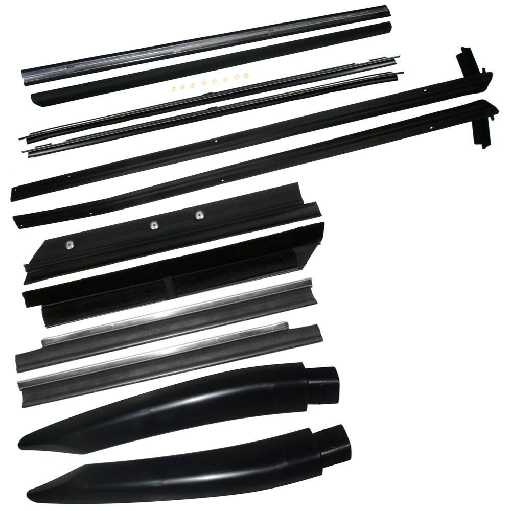 Fairchild Industries - Automotive Replacement Parts; Type: Belt Weatherstrip Kit; Convertible with Side Mirror Mounted ; Application: 1989-1993 Ford Mustang Beltline Weatherstrip Kit with Door Moldings replaces OEM# F1ZZ6121453A; F1ZZ6121452A; E3ZZ763061 - Exact Tool & Supply