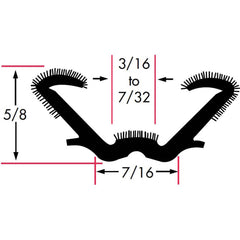 Fairchild Industries - Automotive Replacement Parts; Type: Window Channel ; Application: Unbeaded All Rubber Flexible Flocked Rubber Channel, 96 In. - Exact Tool & Supply