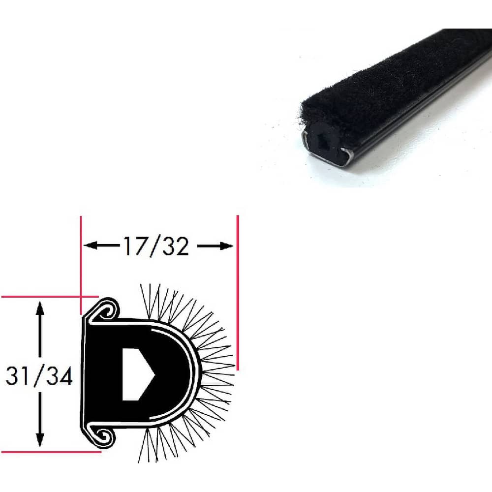 Fairchild Industries - Automotive Replacement Parts; Type: Belt Weatherstrip ; Application: Beltline Without Stainless Steel Bead Rigid Polypropylene Pile Lining Uncovered, 48 In. - Exact Tool & Supply