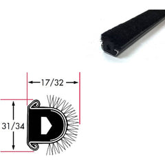 Fairchild Industries - Automotive Replacement Parts; Type: Belt Weatherstrip ; Application: Beltline Without Stainless Steel Bead Rigid Polypropylene Pile Lining Uncovered, 48 In. - Exact Tool & Supply