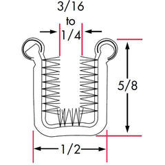 Fairchild Industries - Automotive Replacement Parts; Type: Window Channel ; Application: Stainless Steel Beaded Steel Core Channel with Rigid Polypropylene Pile Lining Uncovered, 36 In. - Exact Tool & Supply