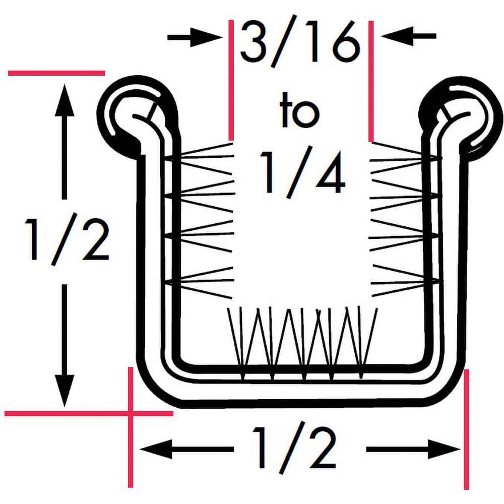 Fairchild Industries - Automotive Replacement Parts; Type: Window Channel ; Application: Stainless Steel Beaded Steel Core Channel with Rigid Pile Lining Uncovered, 36 In. - Exact Tool & Supply