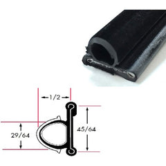 Fairchild Industries - Automotive Replacement Parts; Type: Belt Weatherstrip ; Application: Beltline Without Stainless Steel Bead Rigid Flocked Lining Rubber Covered, 48 In. - Exact Tool & Supply