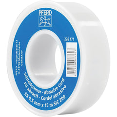 PFERD - Abrasive Cords & Tape; Product Type: Cord ; Abrasive Material: Silicon Carbide ; Tape/Cord Width (Decimal Inch): 0.020 ; Overall Cord/Tape Length (Feet): 48 ; Grit: 200 - Exact Tool & Supply