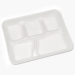 Pactiv - Paper & Plastic Cups, Plates, Bowls & Utensils; Breakroom Accessory Type: Foam Plates ; Breakroom Accessory Description: Dinnerware-Compartment/Meal Tray; Foam ; Color: White - Exact Tool & Supply