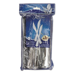 WNA - Paper & Plastic Cups, Plates, Bowls & Utensils; Breakroom Accessory Type: Knife ; Breakroom Accessory Description: Utensils-Disposable Knife ; Color: Silver - Exact Tool & Supply