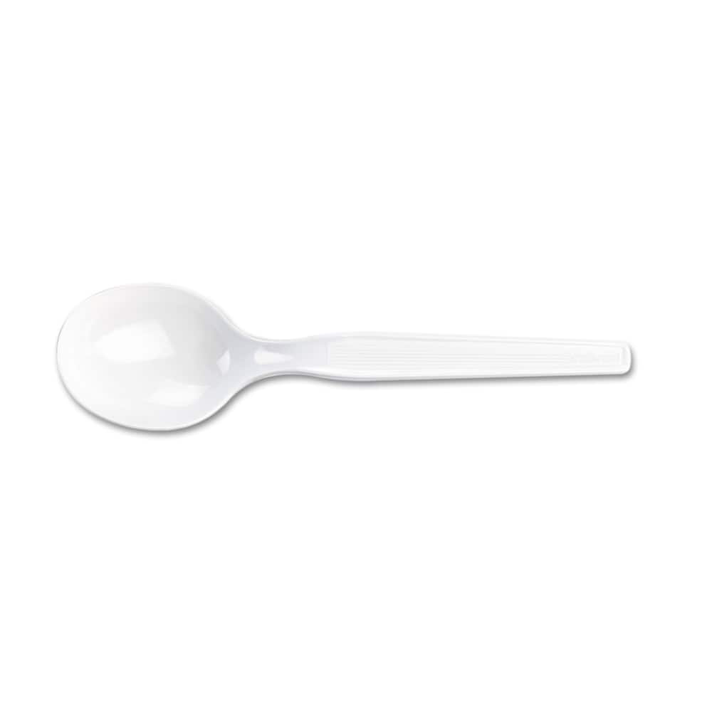 Dixie - Paper & Plastic Cups, Plates, Bowls & Utensils; Breakroom Accessory Type: Soup Spoon ; Breakroom Accessory Description: Utensils-Disposable Soup Spoon ; Color: White - Exact Tool & Supply