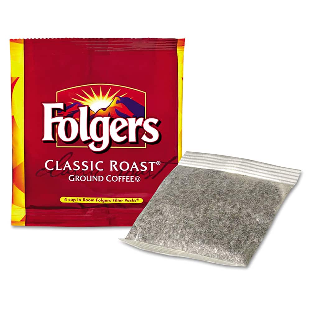 Folgers - Coffee, Tea & Accessories; Breakroom Accessory Type: Coffee ; For Use With: In-Room Lodging Standard 4-Cup Brewers ; Breakroom Accessory Description: Beverages-Coffee; Filter Pack - Exact Tool & Supply