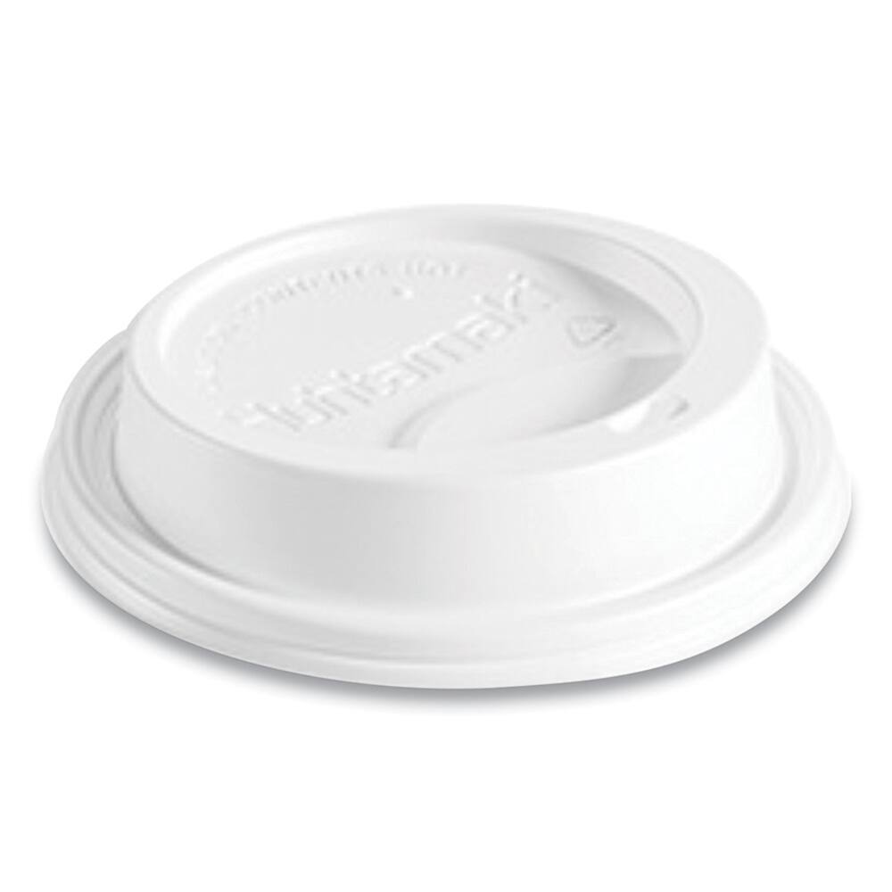Huhtamaki - Paper & Plastic Cups, Plates, Bowls & Utensils; Breakroom Accessory Type: Hot Cup Lid ; Breakroom Accessory Description: Cup Lids-Hot Cup Dome ; Color: White - Exact Tool & Supply