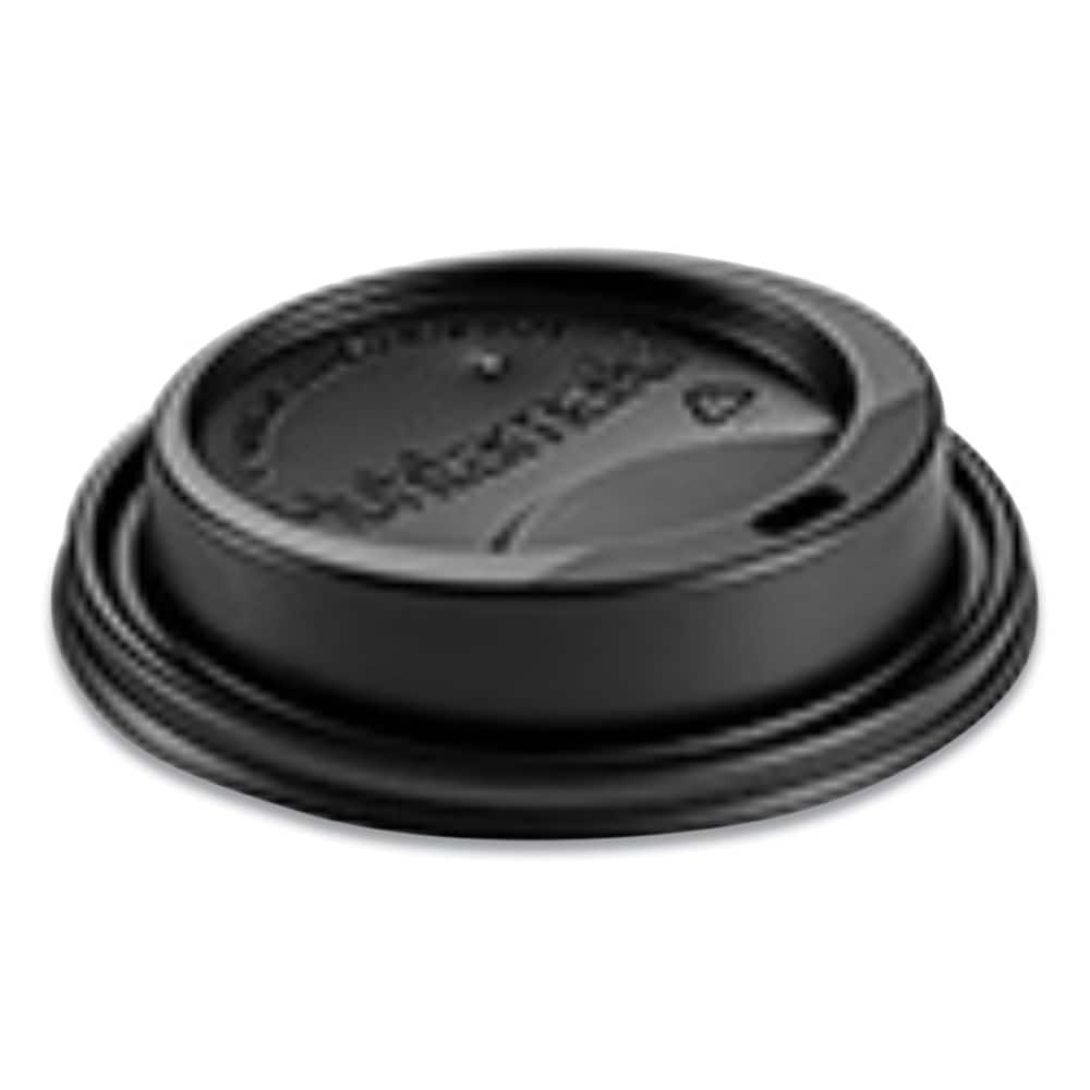 Huhtamaki - Paper & Plastic Cups, Plates, Bowls & Utensils; Breakroom Accessory Type: Hot Cup Lid ; Breakroom Accessory Description: Cup Lids-Hot Cup Dome ; Color: Black - Exact Tool & Supply