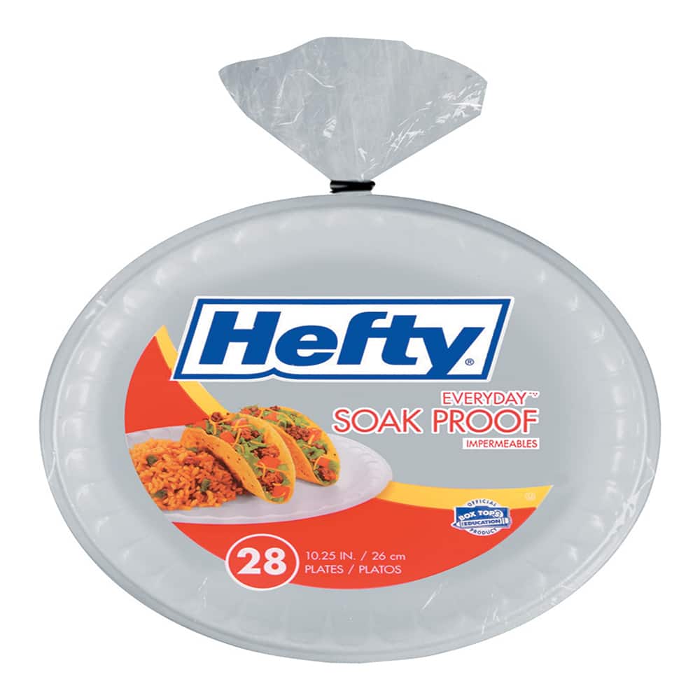Hefty - Paper & Plastic Cups, Plates, Bowls & Utensils; Breakroom Accessory Type: Plates ; Breakroom Accessory Description: Dinnerware-Plate; Foam ; Color: White - Exact Tool & Supply