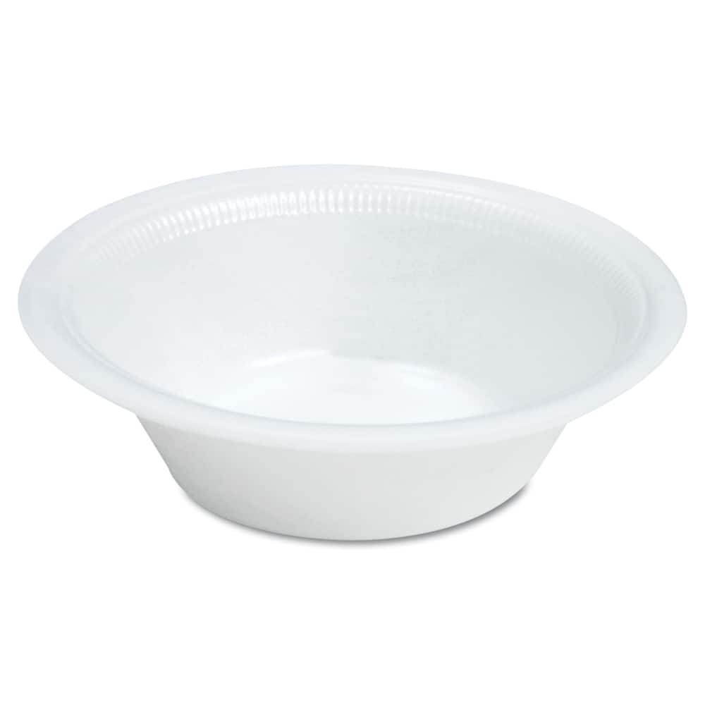 DART - Paper & Plastic Cups, Plates, Bowls & Utensils; Breakroom Accessory Type: Bowls ; Breakroom Accessory Description: Dinnerware-Bowl; Foam ; Color: White - Exact Tool & Supply